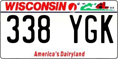 WI license plate 338YGK