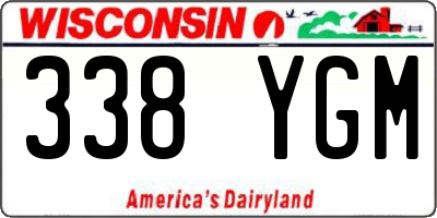 WI license plate 338YGM