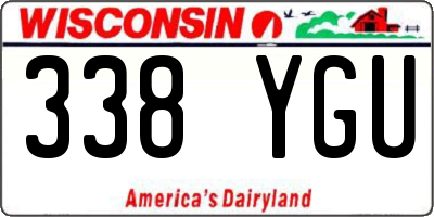 WI license plate 338YGU