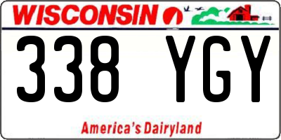 WI license plate 338YGY