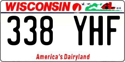 WI license plate 338YHF