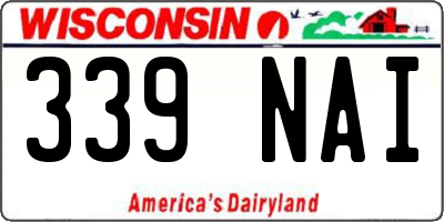WI license plate 339NAI