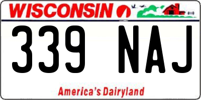 WI license plate 339NAJ