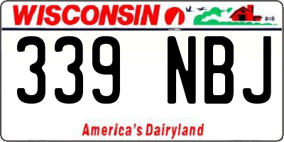 WI license plate 339NBJ