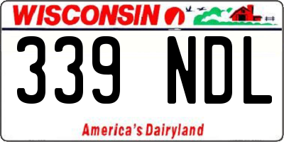 WI license plate 339NDL