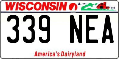 WI license plate 339NEA