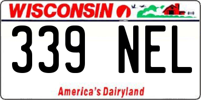 WI license plate 339NEL