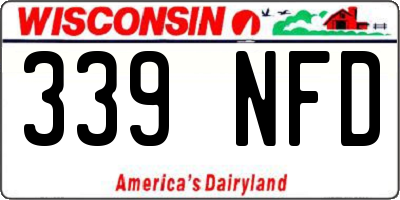 WI license plate 339NFD