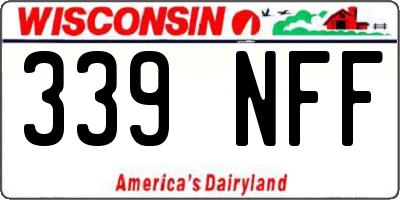 WI license plate 339NFF