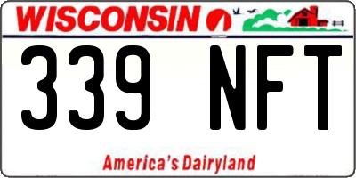 WI license plate 339NFT