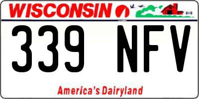 WI license plate 339NFV