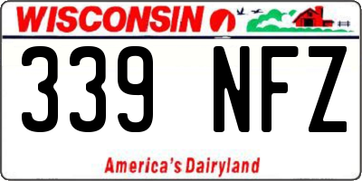 WI license plate 339NFZ