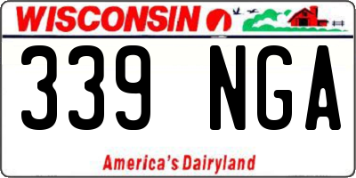 WI license plate 339NGA
