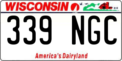 WI license plate 339NGC
