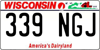 WI license plate 339NGJ