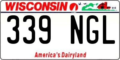 WI license plate 339NGL