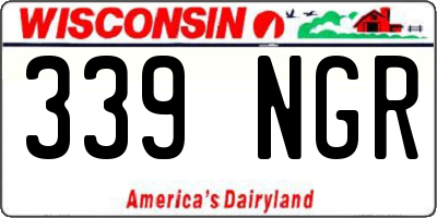 WI license plate 339NGR