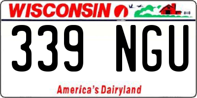 WI license plate 339NGU