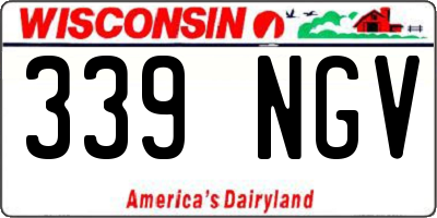 WI license plate 339NGV