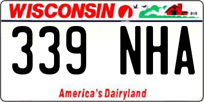 WI license plate 339NHA