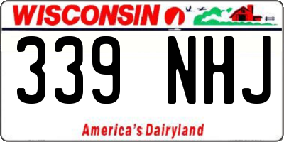 WI license plate 339NHJ