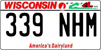 WI license plate 339NHM
