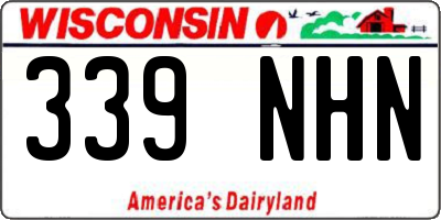 WI license plate 339NHN