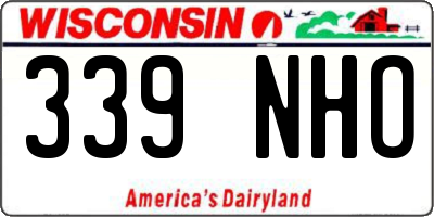 WI license plate 339NHO