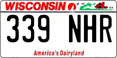 WI license plate 339NHR
