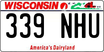 WI license plate 339NHU