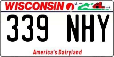 WI license plate 339NHY