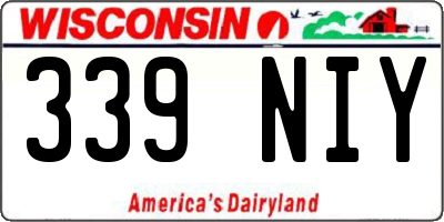 WI license plate 339NIY