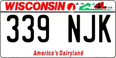 WI license plate 339NJK