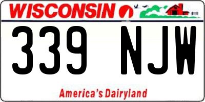 WI license plate 339NJW