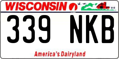 WI license plate 339NKB
