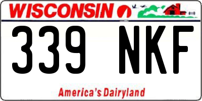 WI license plate 339NKF