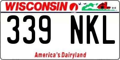 WI license plate 339NKL