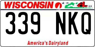 WI license plate 339NKQ