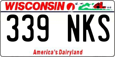 WI license plate 339NKS