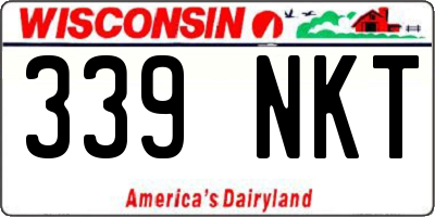 WI license plate 339NKT