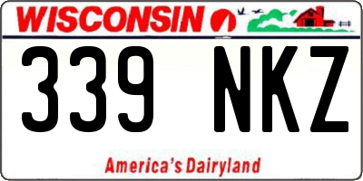 WI license plate 339NKZ