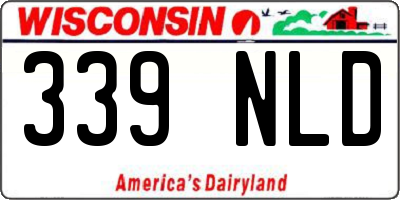 WI license plate 339NLD