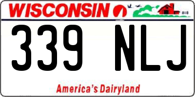 WI license plate 339NLJ