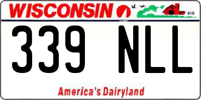 WI license plate 339NLL