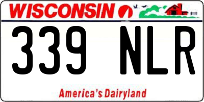 WI license plate 339NLR