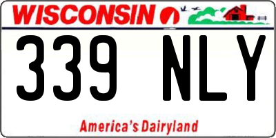 WI license plate 339NLY