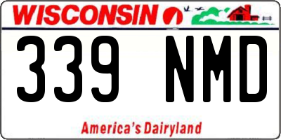 WI license plate 339NMD