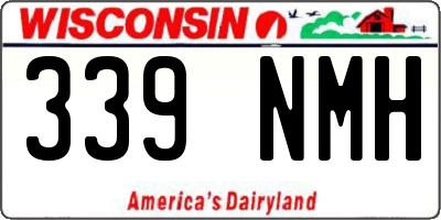 WI license plate 339NMH