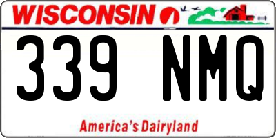 WI license plate 339NMQ