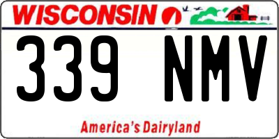 WI license plate 339NMV